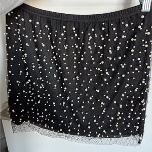 Elegant Black Beaded Skirt